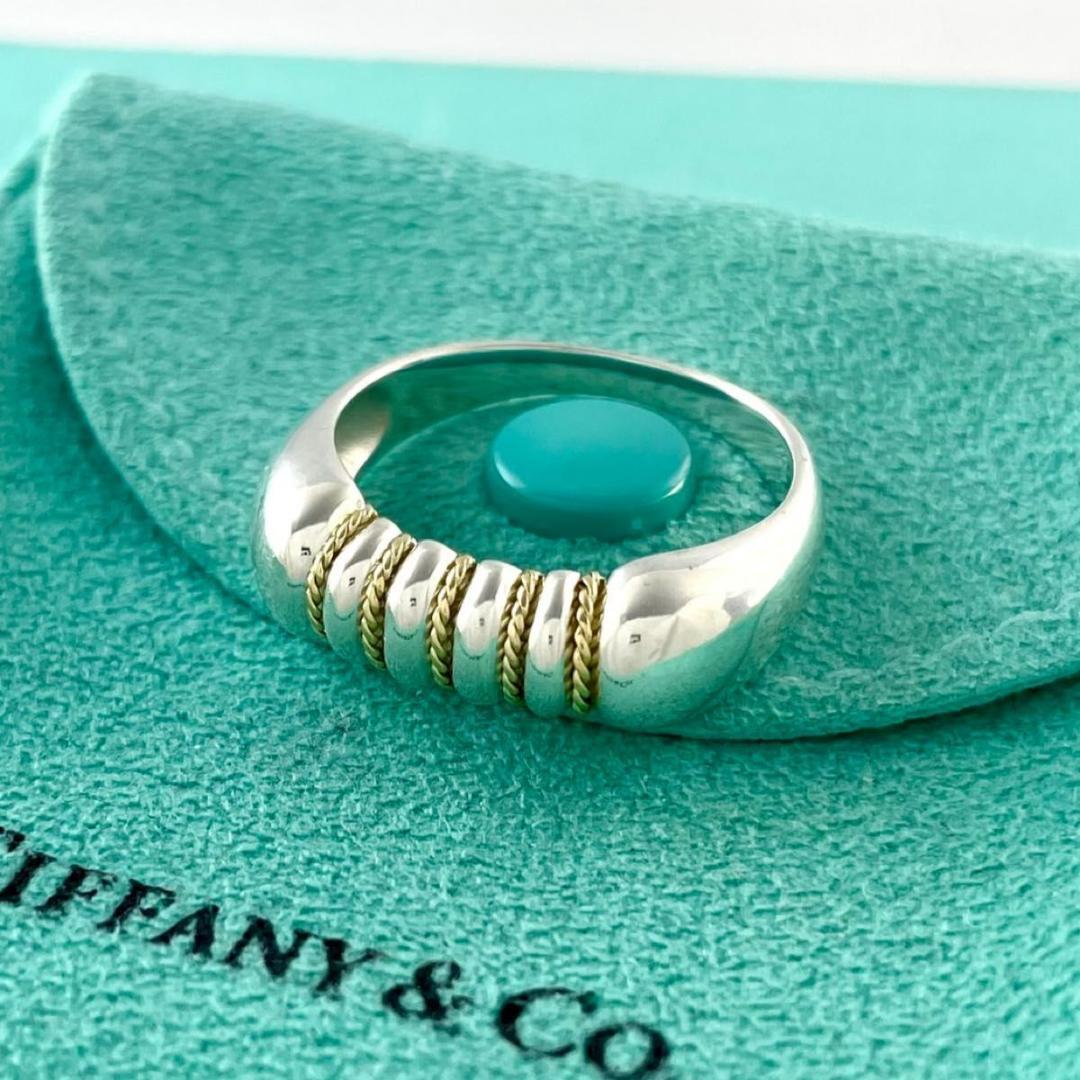 ティファニー 17.5号 ツイスト 925 750 コンビ リング XW7fe