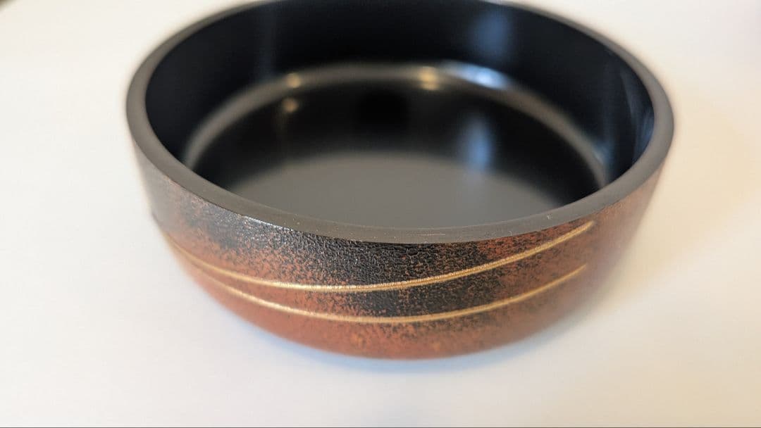 『松葉蒔絵』錆塗大棗　茶道具 川端近左　共箱　二重箱　表千家裏千家千利休