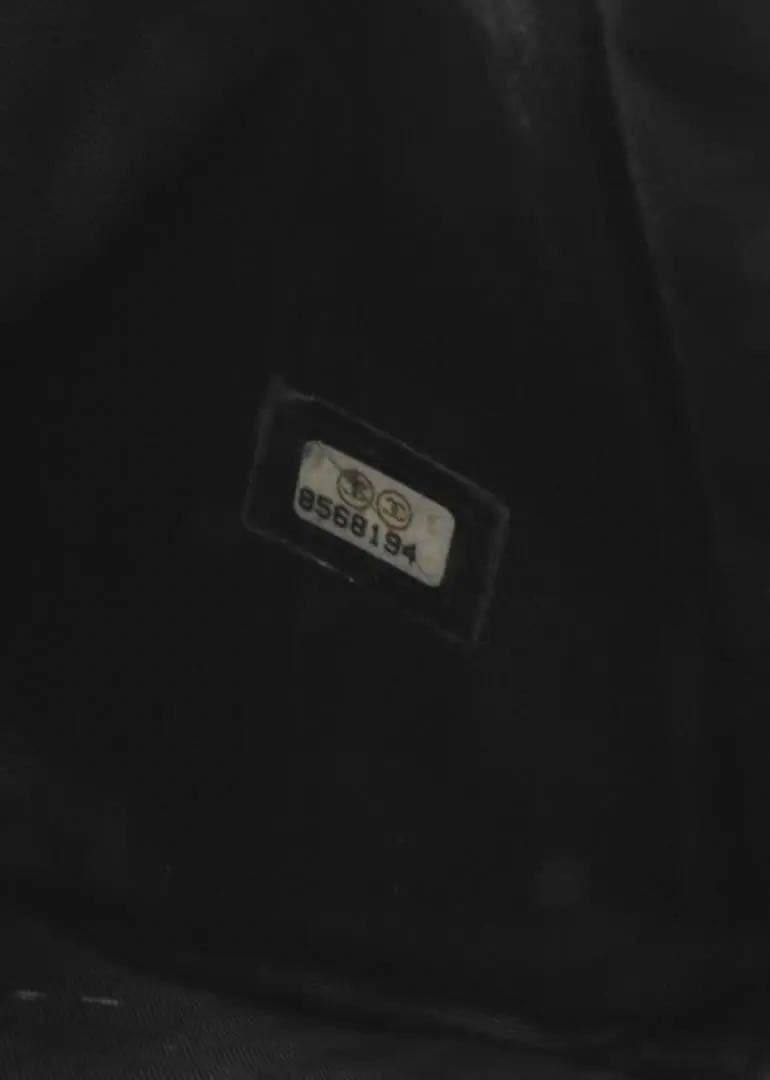 CHANEL ブラックレザー 三つ折り財布　キャビアスキンココマーク