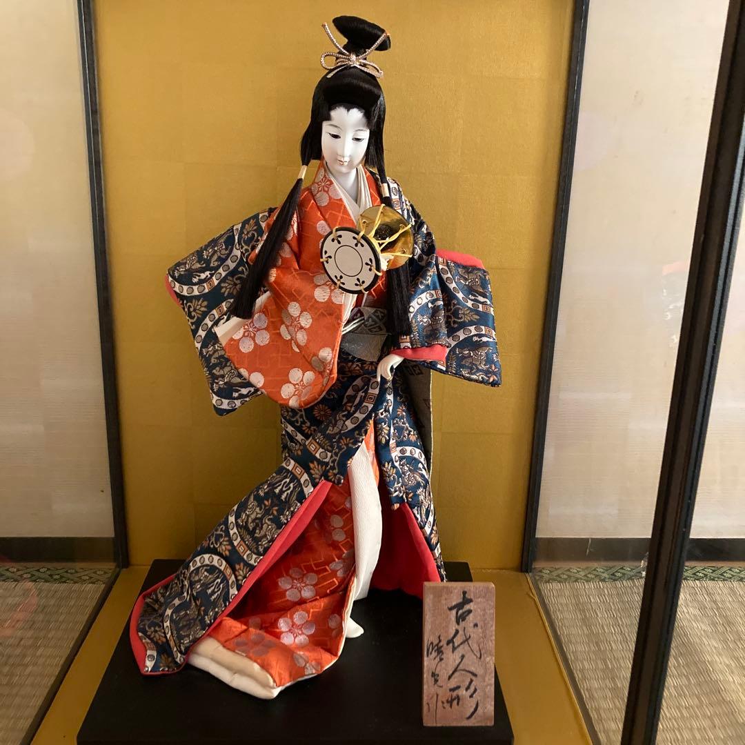 ガラスケース付き　日本人形　古代風俗人形 インテリア