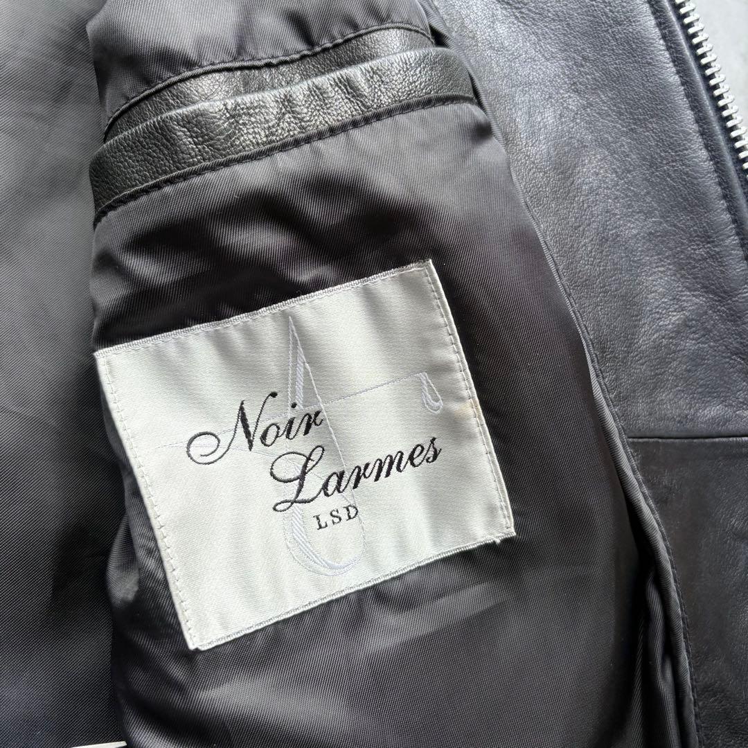 【Noir Larmes】イタリアラムレザー シングルライダースジャケット48