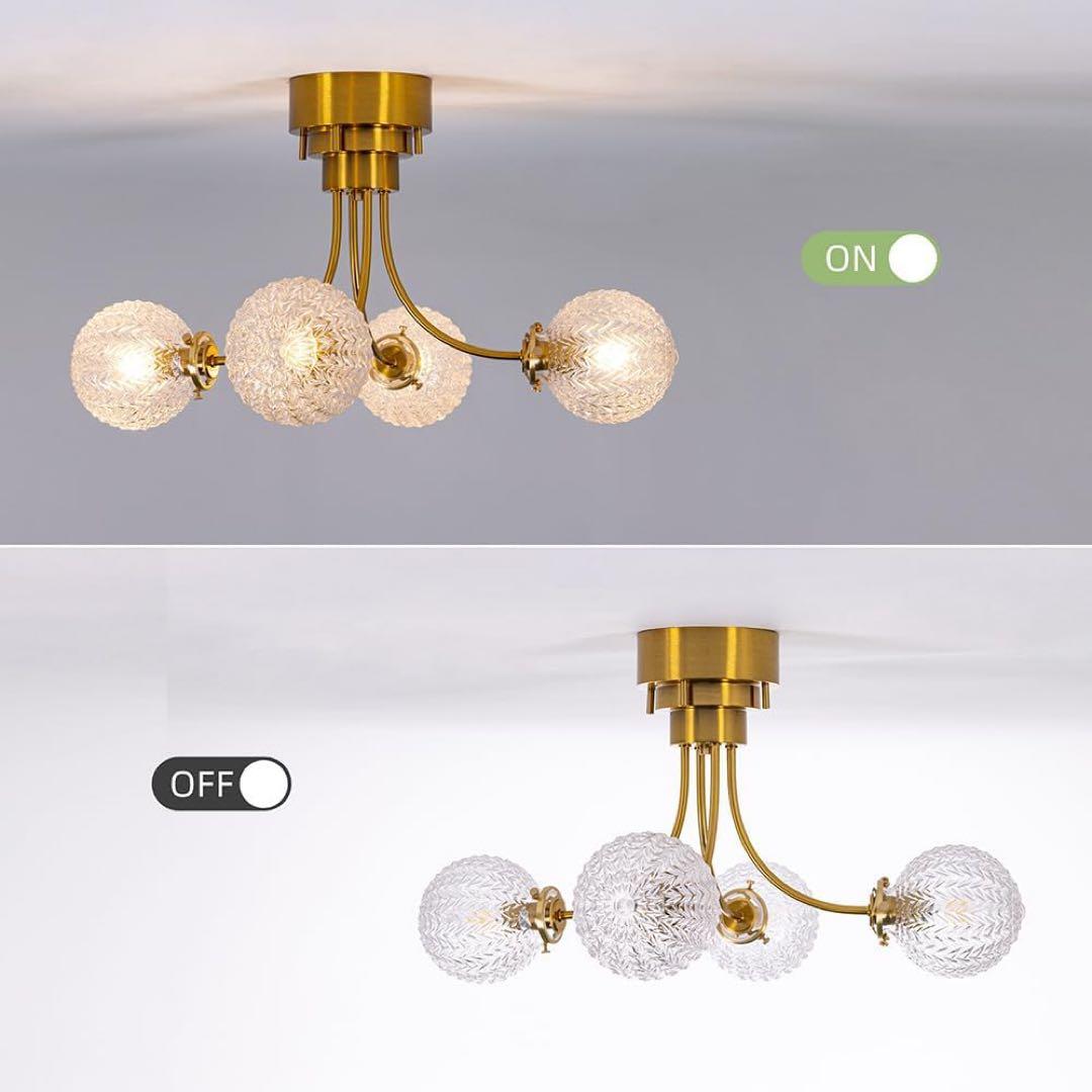 クリスタルガラス シャンデリア ゴールド