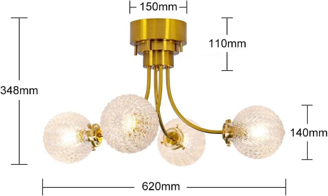 クリスタルガラス シャンデリア ゴールド