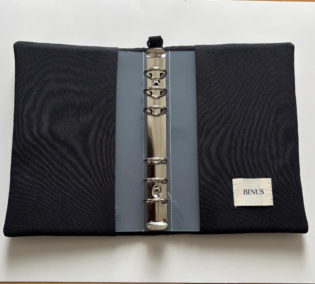 韓国ヌビ♡バインダーカバー♡ブラック　A6貯金SAVING