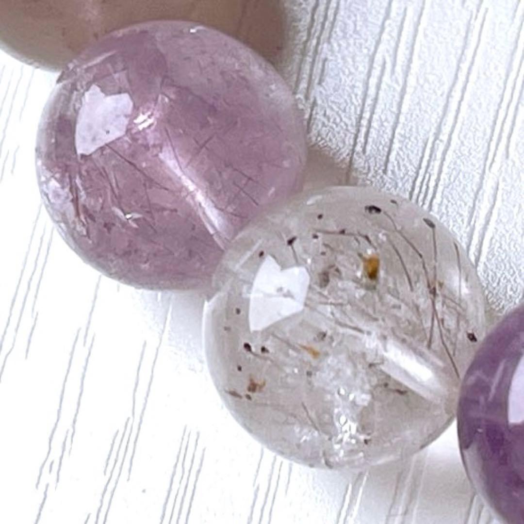 Berry様♥️スーパーセブン大玉12mm＆水晶くまちゃん天然石ブレスレット