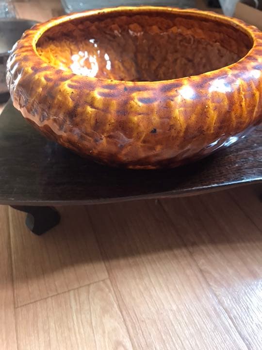 菓子器　古鉢骨董鉢大樋焼菓子器菓子鉢茶道具陶器菓子器花器レトロな器