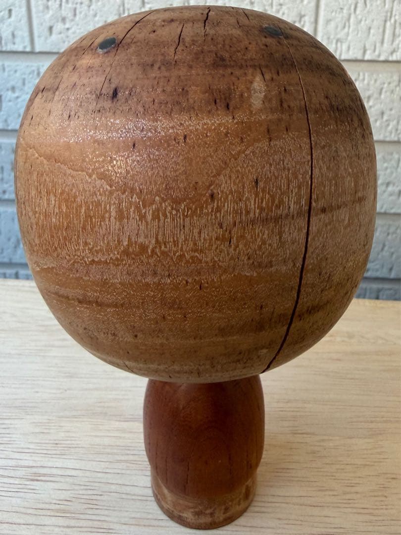 【極稀少】高見沢一雄 作 抽象こけし 巨大ヘッド 烙印あり 初期作