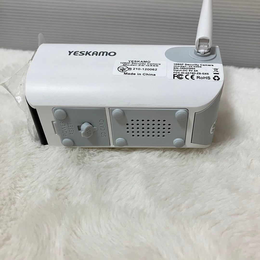 未使用級 YESKAMO ソーラーパネル 電池式防犯カメラ ZS-GX6S 防水