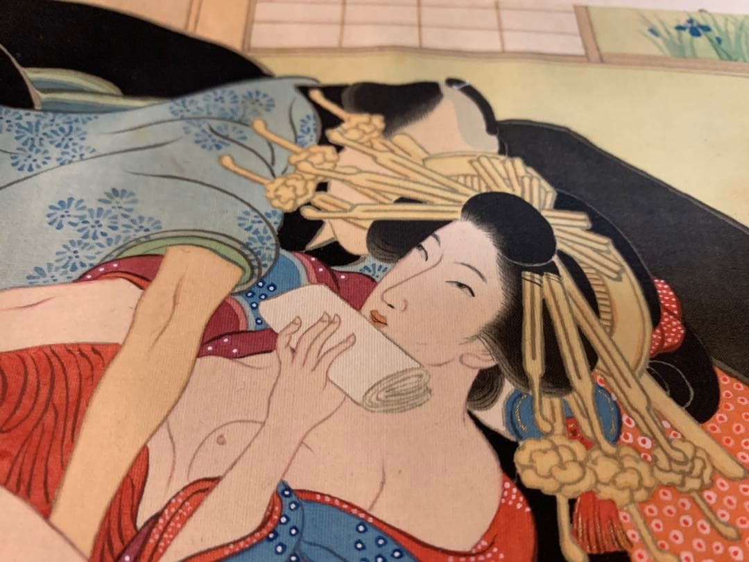 肉筆春宵畫帖 全10圖 浮世絵 明治期 肉筆 美人画 春画 ukiyoe 艶本