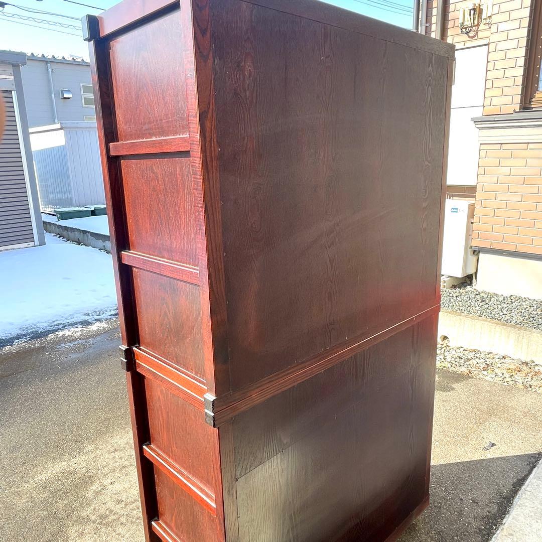 国産品 欅無垢材食器棚 水屋箪笥 ダイニングボード キッチンボード 茶棚 茶箪笥