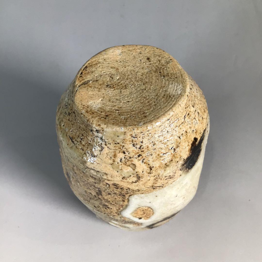 Ｎ４２７　茶器　『川本了生造』『美濃伊賀』『縞葡萄唐草仕覆付』　共箱　茶道具