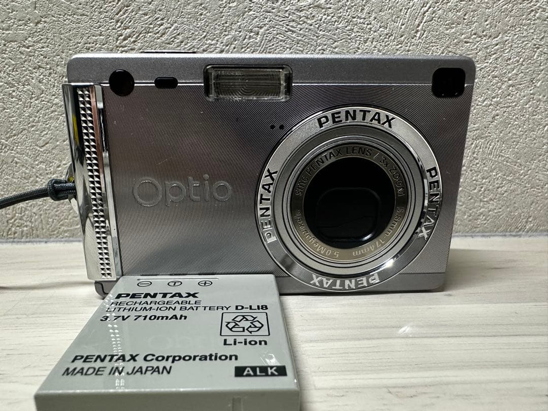 希少【極美品】PENTAX OPTIO S5I デジカメ　シルバー ペンタックス