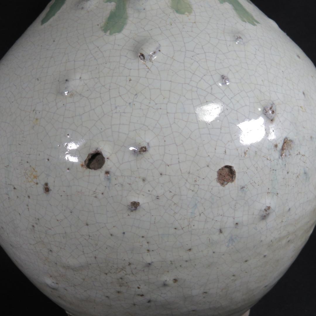 壺 笠間 民藝 高さ37センチ 窯傷 一輪挿し 飾り壺 イポ