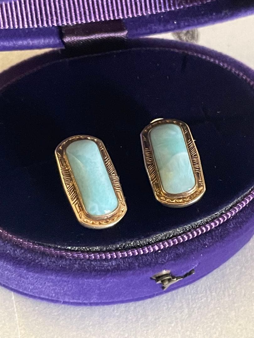 agete ポスト K10 本体 SV ラリマーピアス