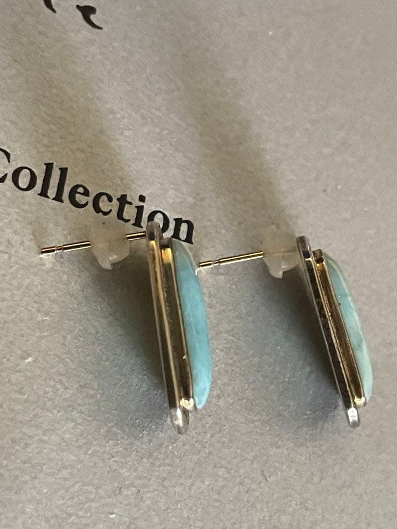 agete ポスト K10 本体 SV ラリマーピアス