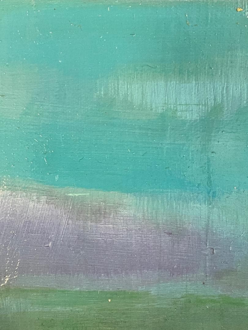 「真作」作者不明　風景画　油彩画　額装　サイン有り　SM号