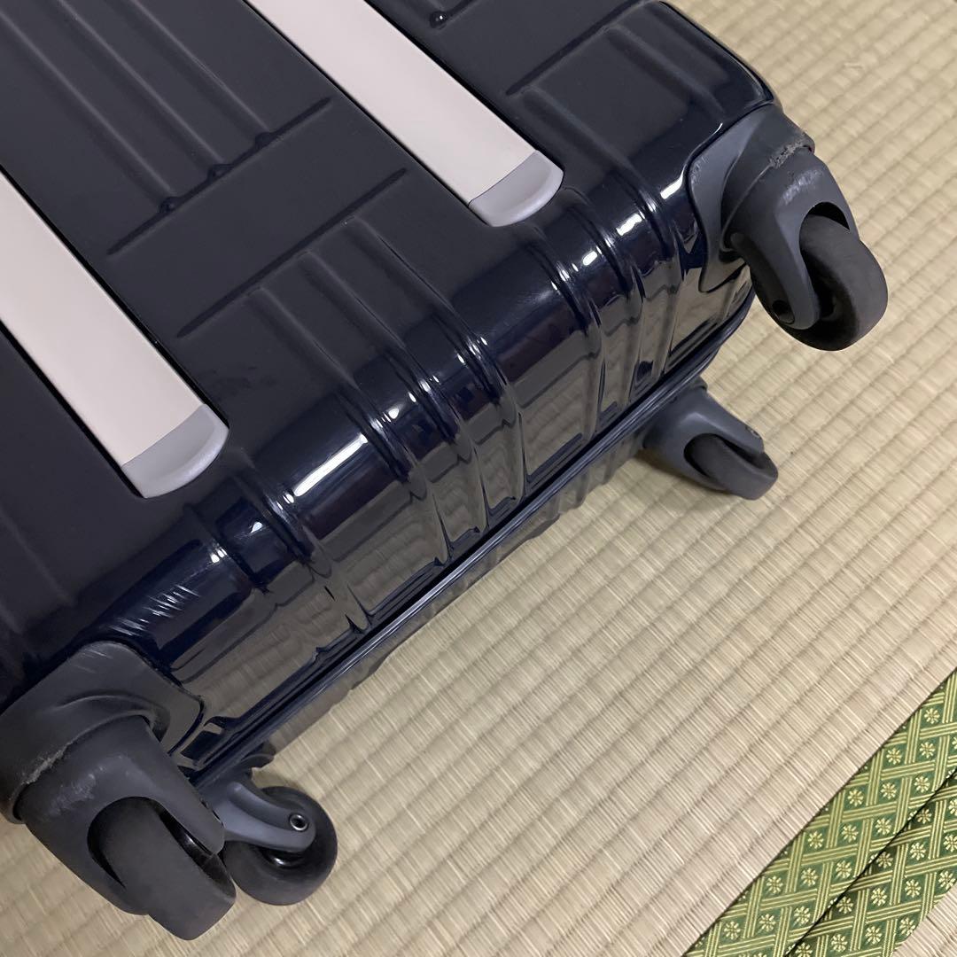 hands+ スーツケース フロントオープン ネイビー 機内持込可