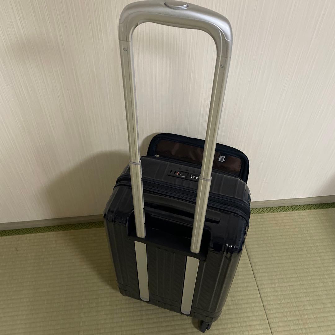 hands+ スーツケース フロントオープン ネイビー 機内持込可