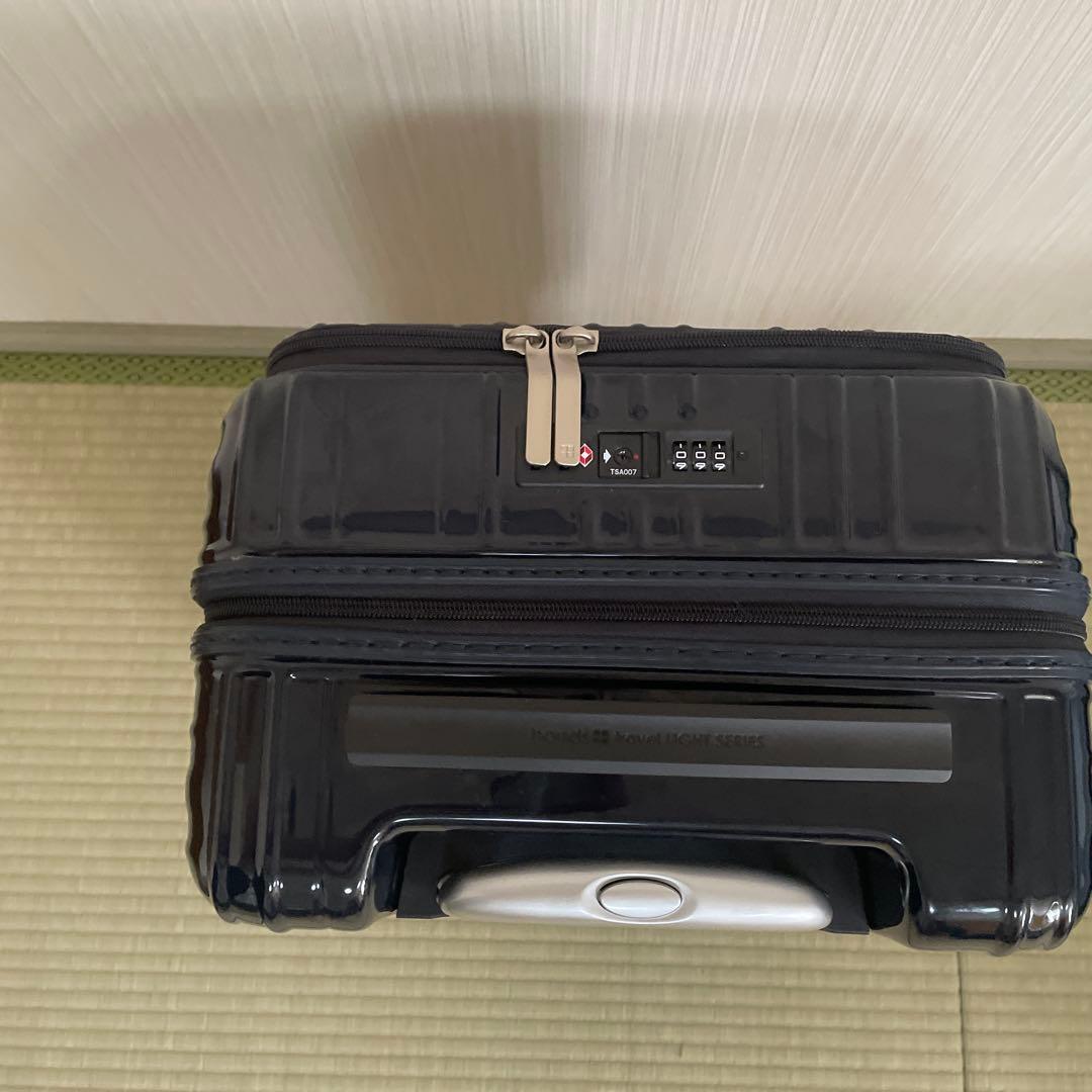 hands+ スーツケース フロントオープン ネイビー 機内持込可