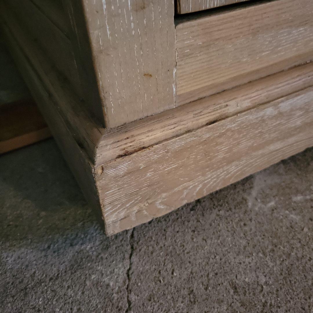 引き取り限定大型家具　アンティーク風木製ワードローブナチュラルウッド