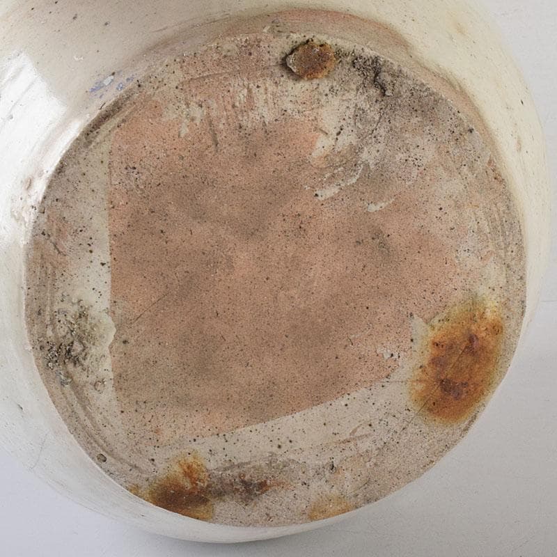 朝鮮美術　李朝　高麗白磁　染付　花文　壺　C　R8023C