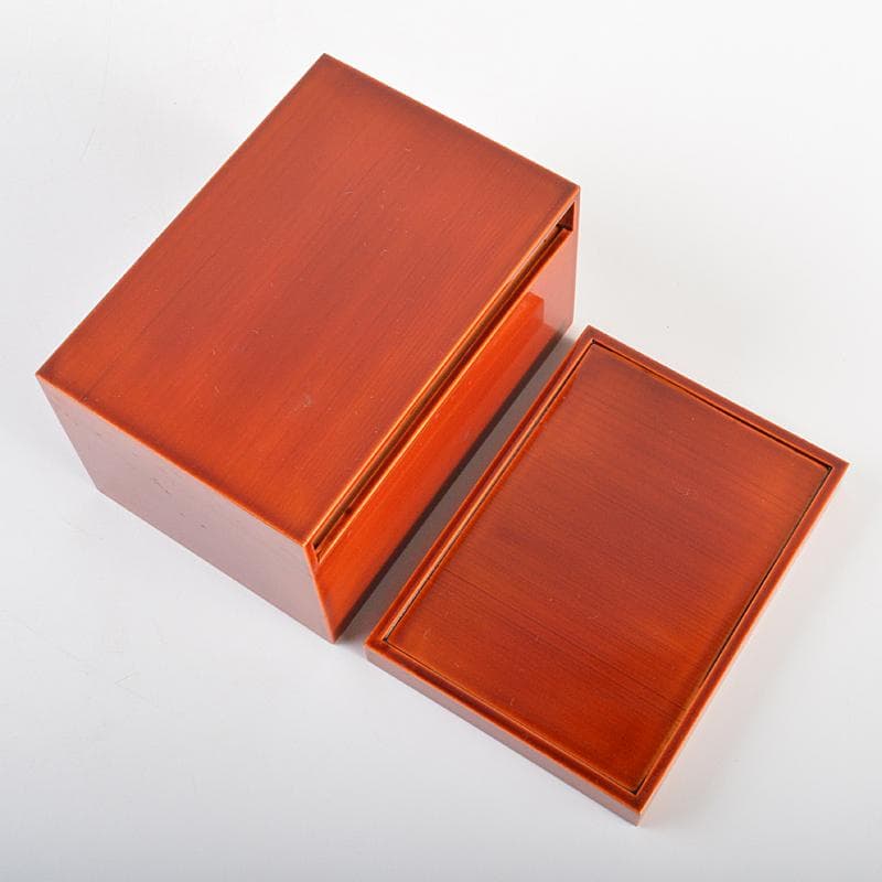 茶道具　飛騨春慶塗　茶箱　茶器揃　茶碗　棗など　五点　一式　共箱　D　R7433