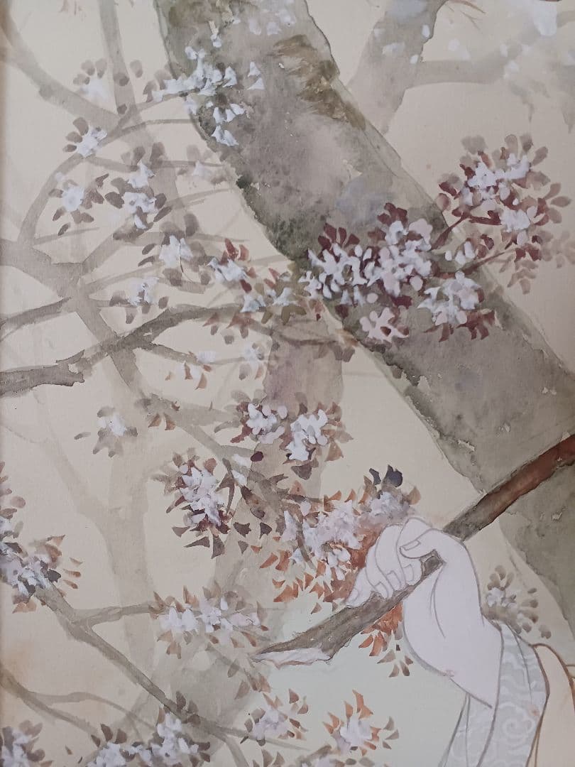 ◆　柳川新太郎 　「美人」 日本画　F10号　二科展 　名古屋　◆