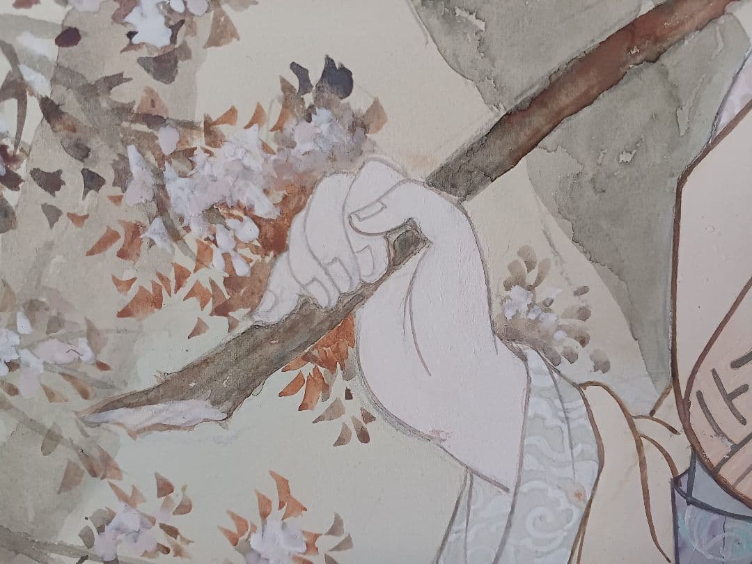 ◆　柳川新太郎 　「美人」 日本画　F10号　二科展 　名古屋　◆