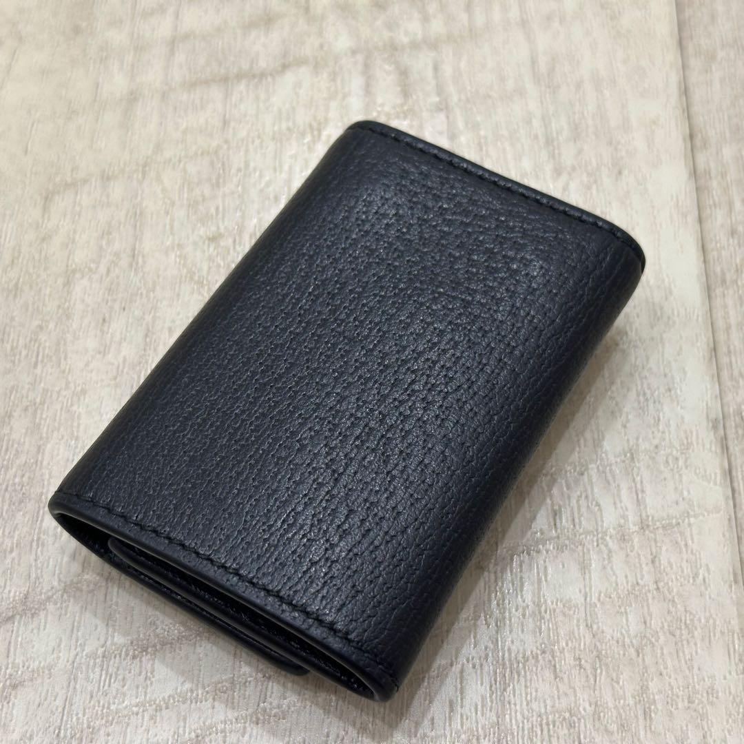 GUCCI アニマリエ 6連キーケース メタルビー レザー ブラック