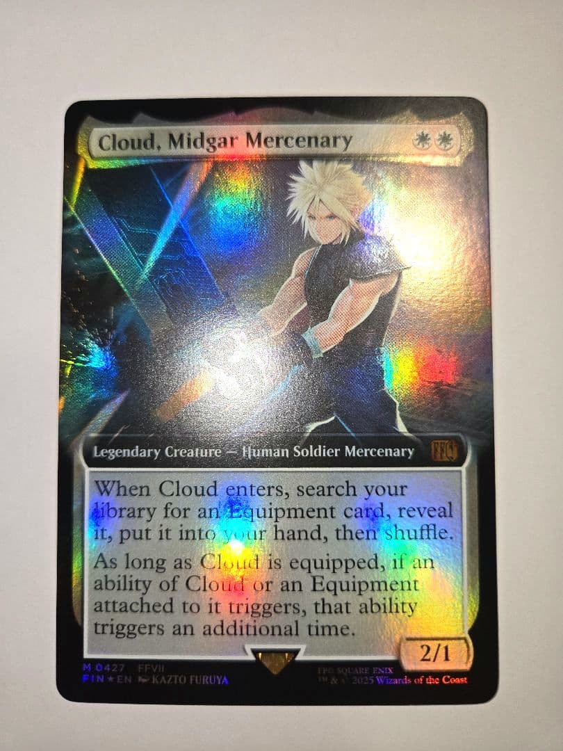 ラスト一枚【Foil】(427)■拡張アート■ミッドガルの傭兵、クラウド　英語版