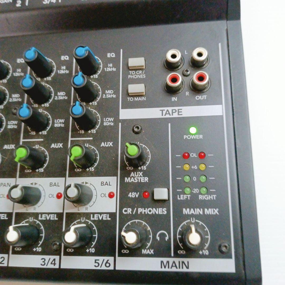 Mackie Mix8 8チャンネルコンパクトミキサー 通電確認 美品