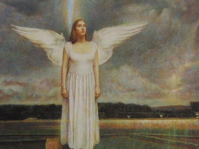 大島誠、ANGE、希少な画集より、新品高級額・額装付、状態良好