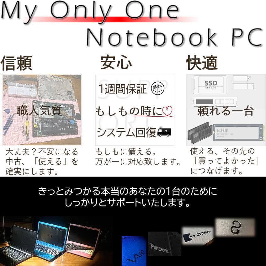 [美品]2020年高年式 VAIOPro Corei5オフィス付きノートパソコン