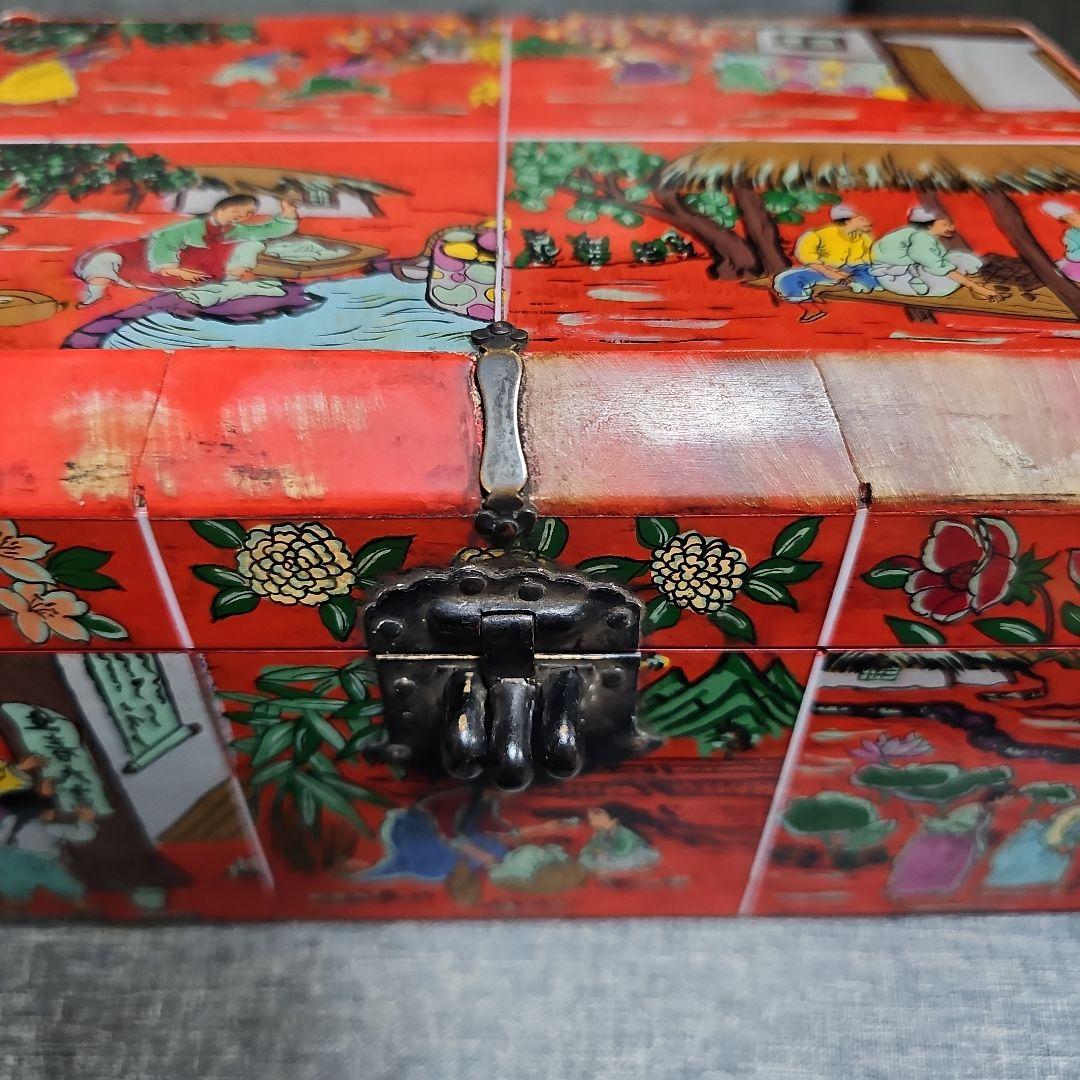 韓国 高麗華角 宝石箱 錠前付き 写し