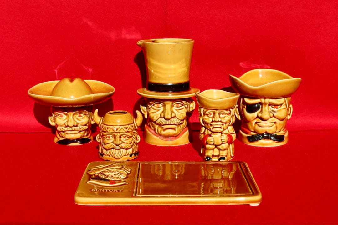 陶磁器【SUNTORY トリス人形セット　非売品　販促品　コレクション　置物】