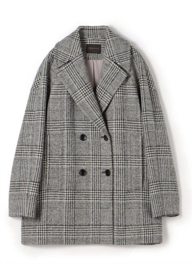 TOMORROWLANDcollection ウールカシミヤグレンチェックコート