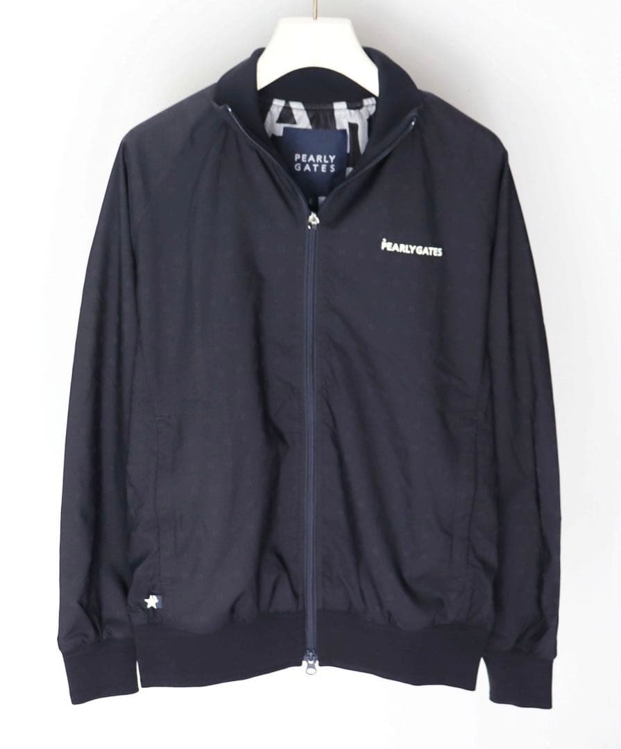 《パーリーゲイツ》新品 ロゴ総柄 はっ水 タフレックス フルジップジャケット 0