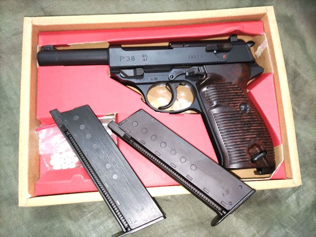 未使用　マルゼン ワルサーP38 ＋スペアマガジン付 ミリタリーモデル
