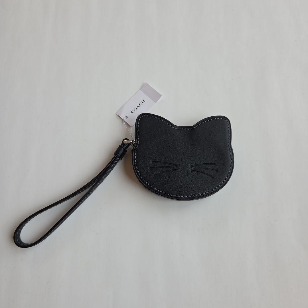 【新品未使用】 COACH 猫型ケース ブラック