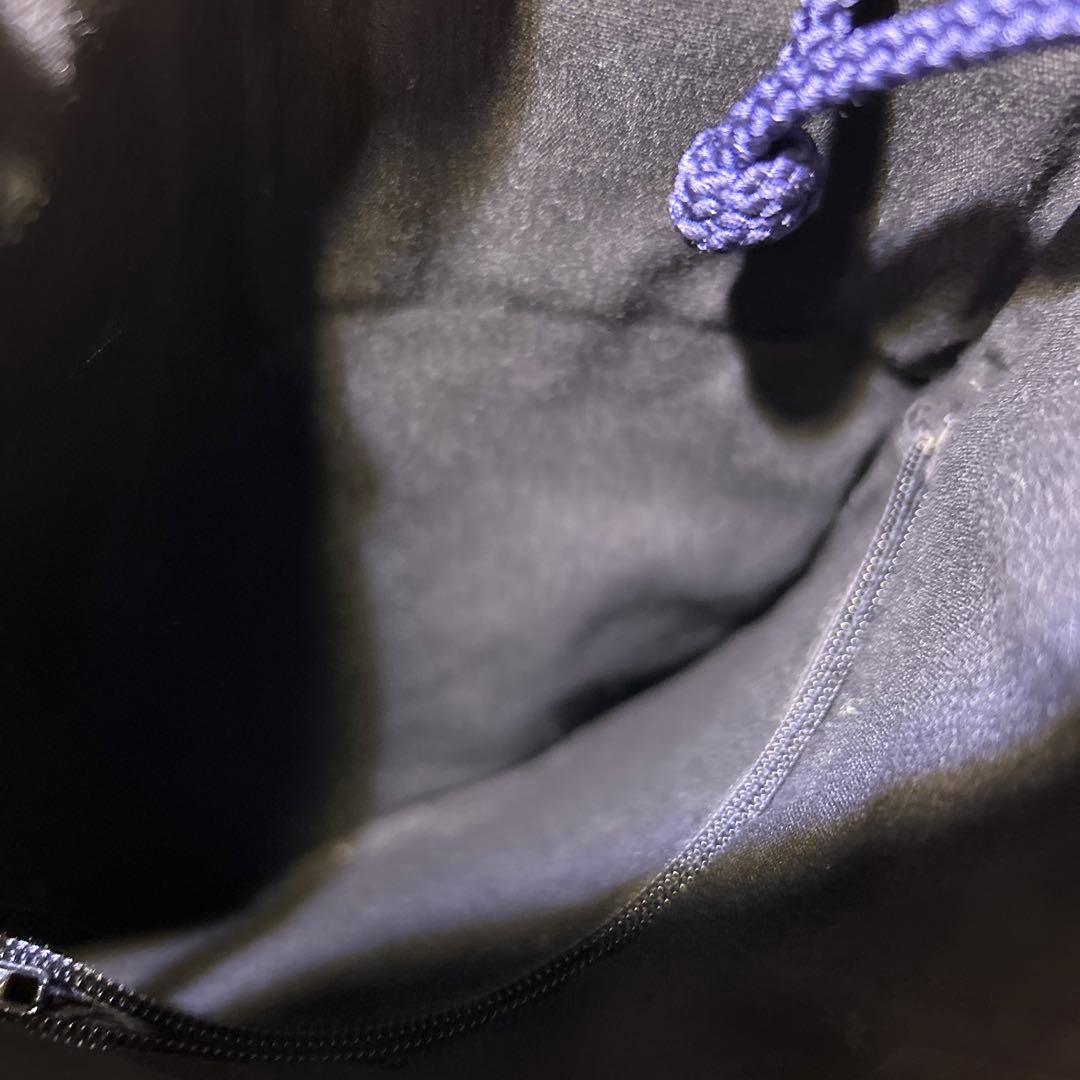 極美品　印傳屋　インデンヤ　巾着　ハンドバック　着物　紺色　ネイビー