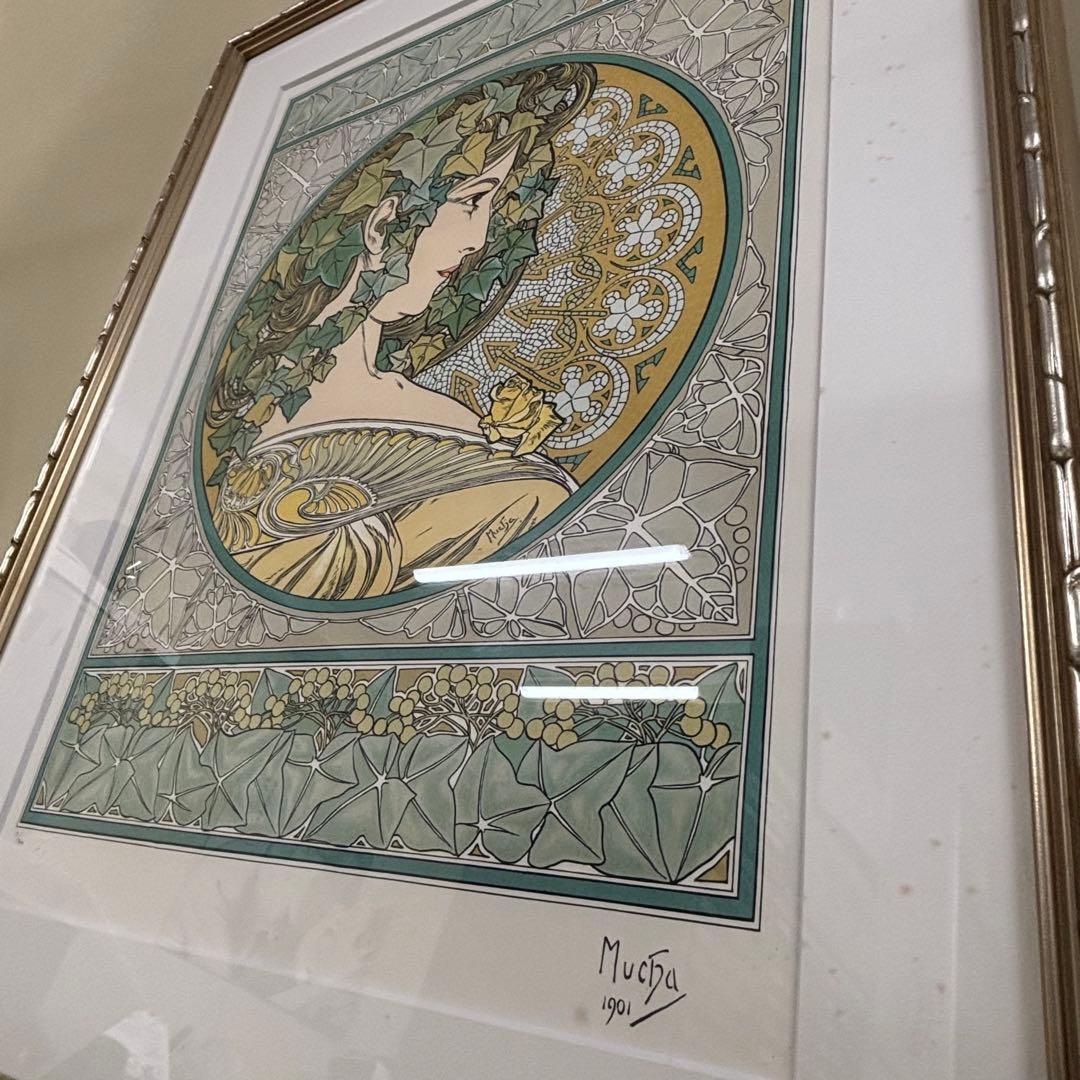 【o039】アルフォンス・ミュシャ 『アイビー』つた月桂樹1901年　1/300