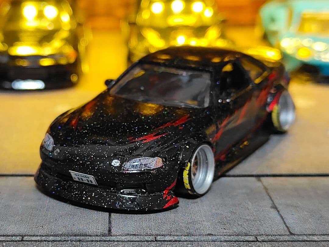 ホットウィールカスタム トヨタ ソアラ ドリ車 フルエアロ 深リム☆トミカ改造☆