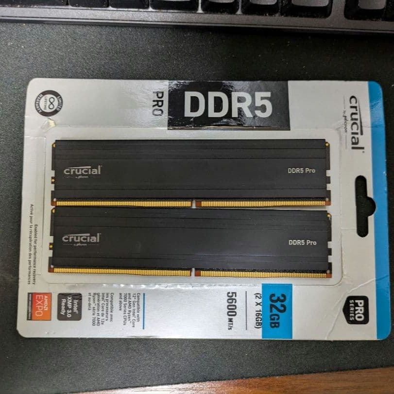 Crucial Pro DDR5 32GB 5600 16GB 2枚セット