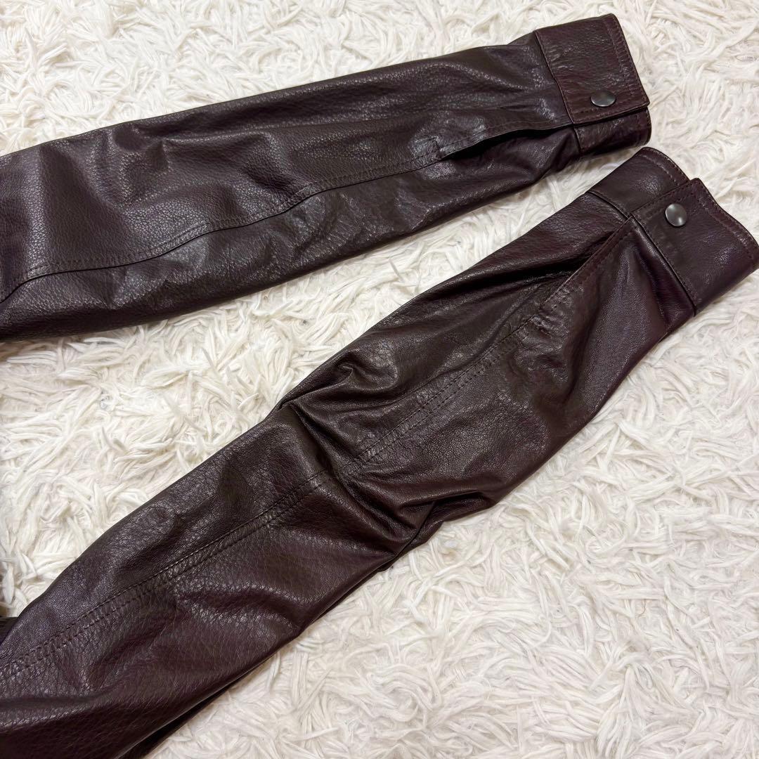 EMMETI JURI レザージャケット　シングルライダース　48