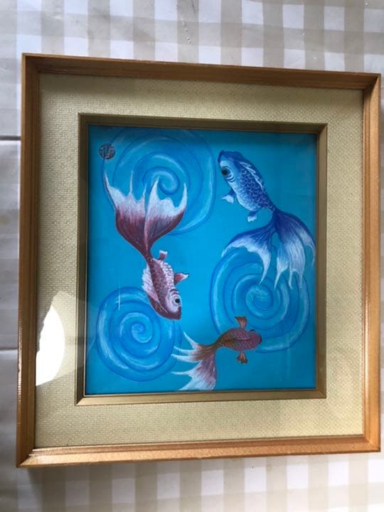 金魚絵画