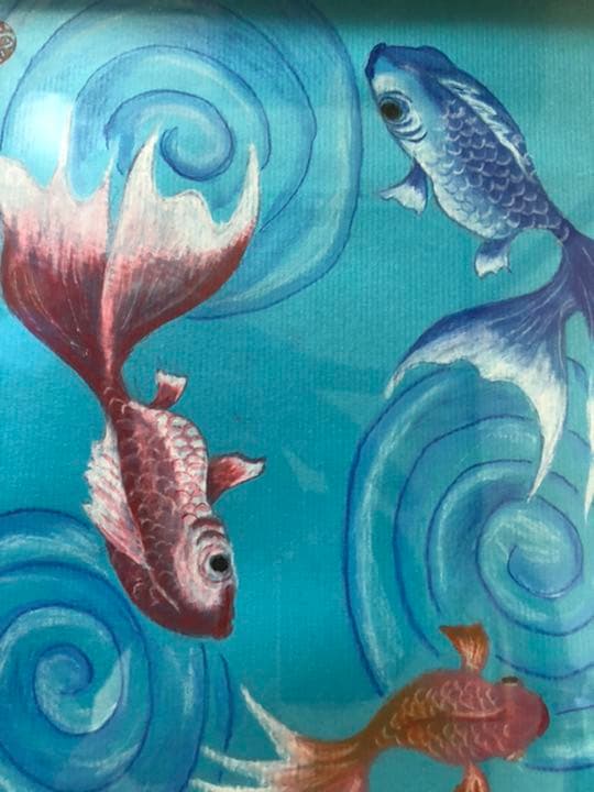 金魚絵画