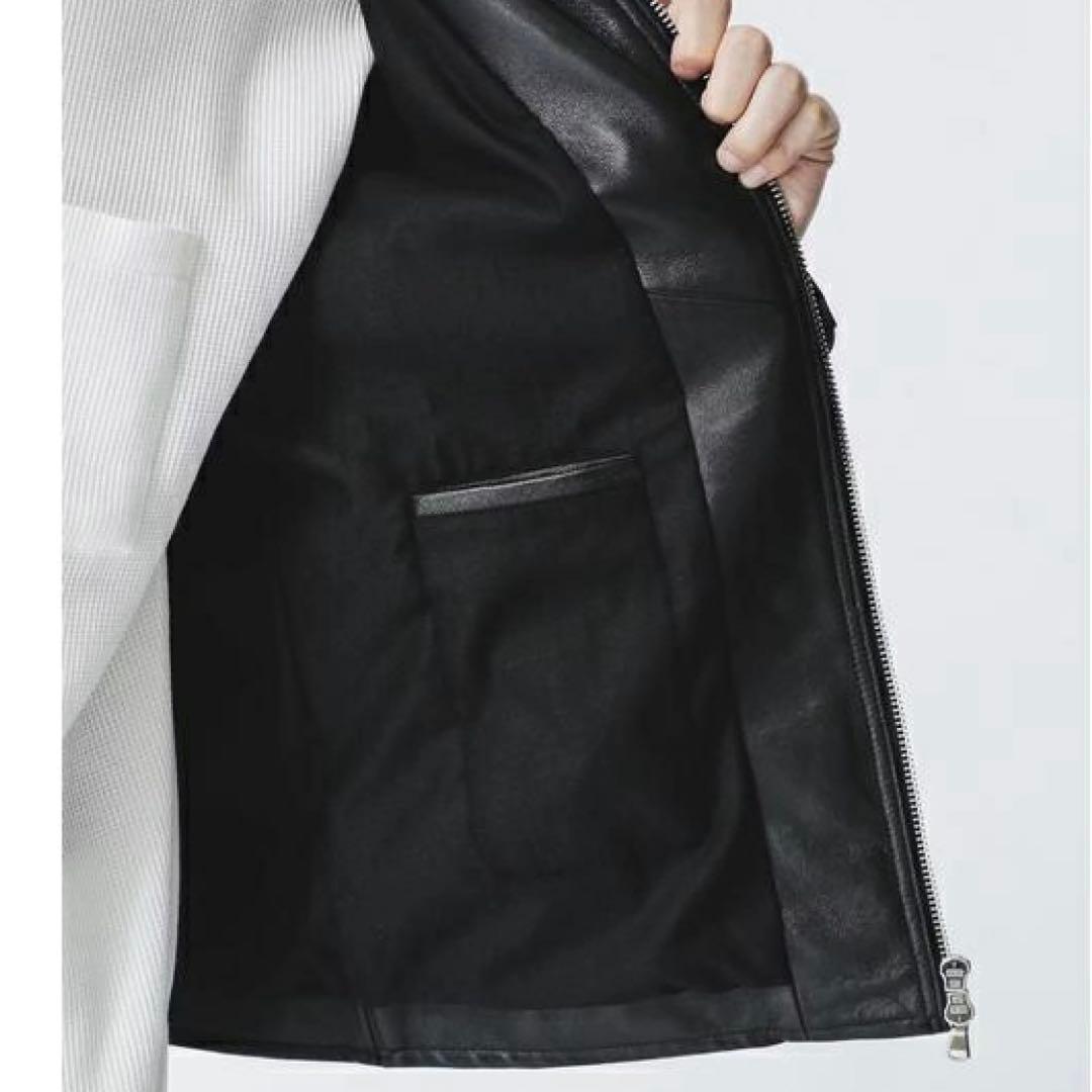 名作　ナノユニバース　Lサイズ　シングルライダース　羊革　ラム　ワンダーライト