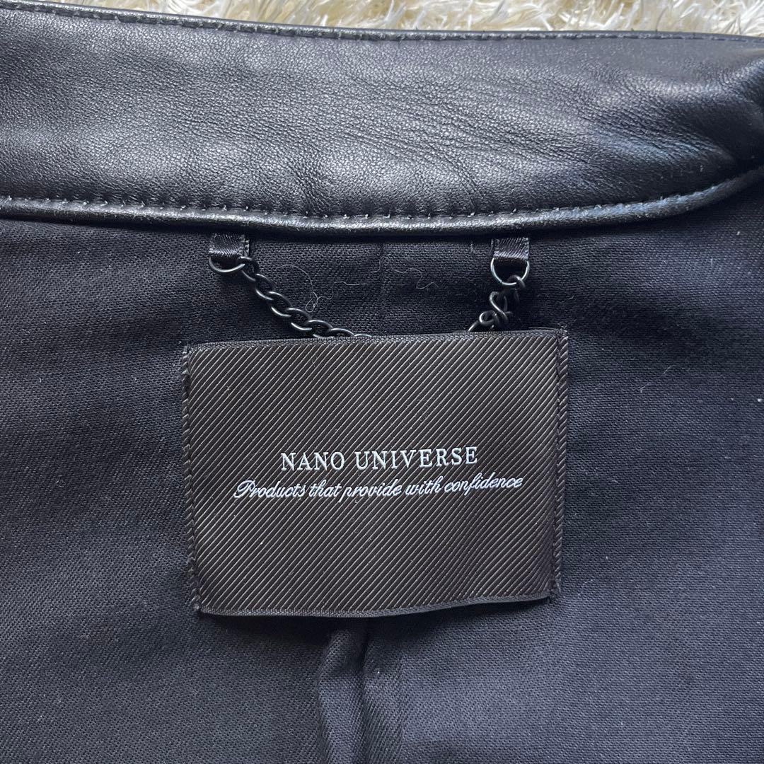 名作　ナノユニバース　Lサイズ　シングルライダース　羊革　ラム　ワンダーライト