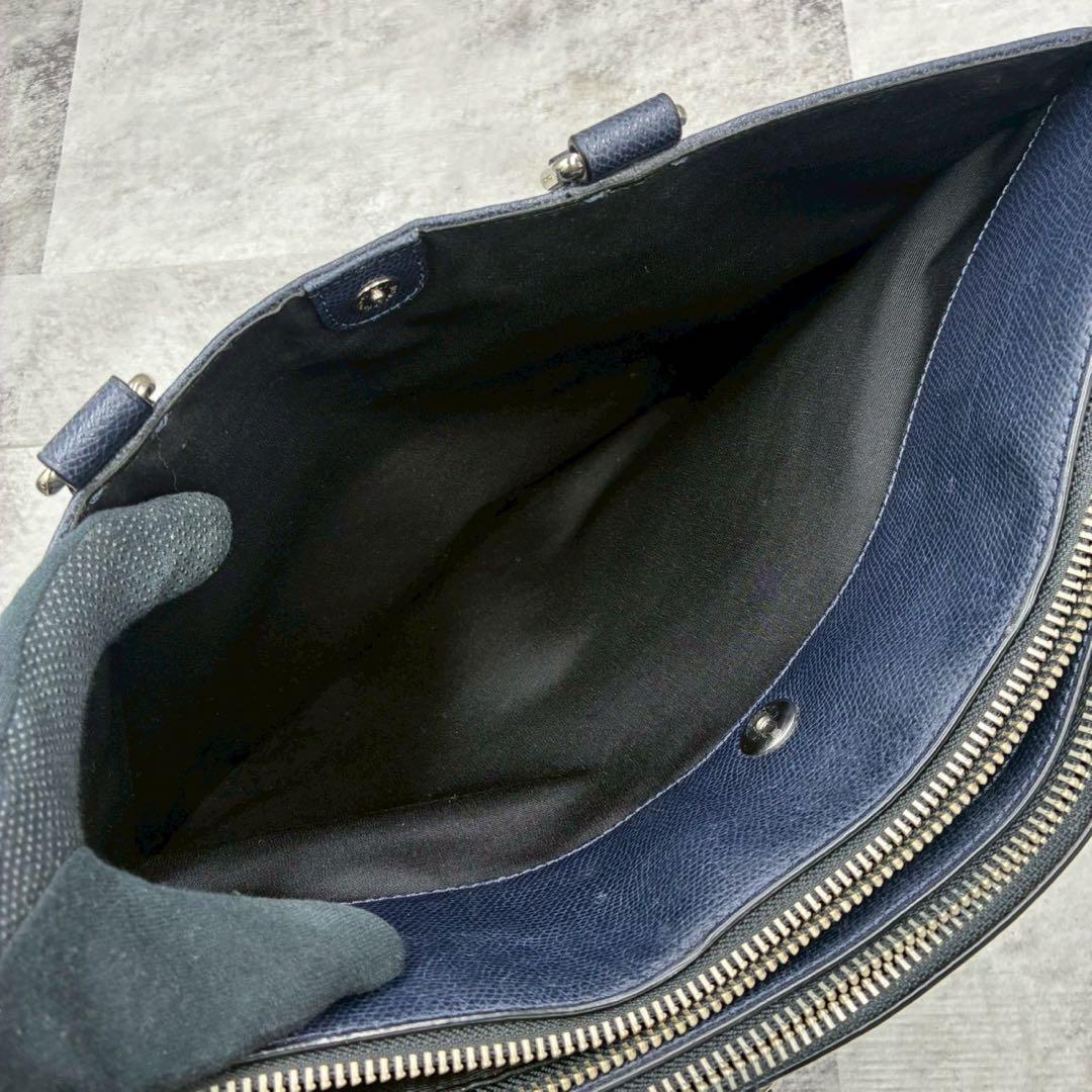 良品 コーチ 2way メトロポリタン ビジネスバッグ ブリーフケース A4 紺