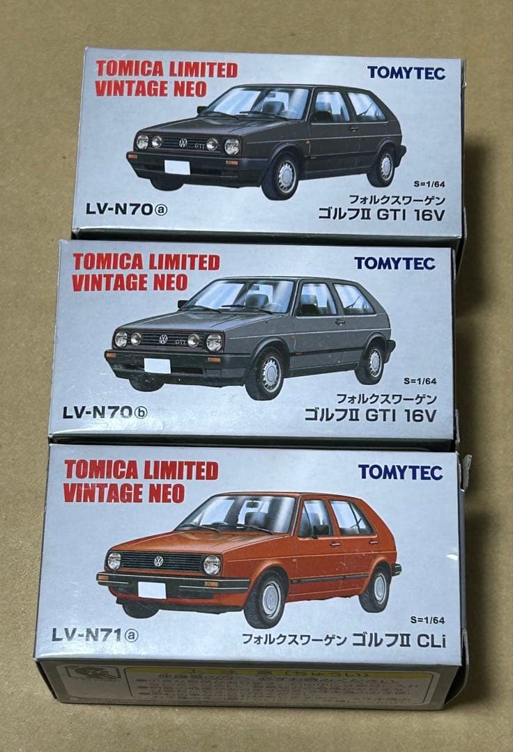 トミカリミテッドヴィンテージネオ フォルクスワーゲン ゴルフⅡ 3台セット